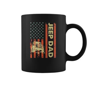 Jeep Dad Patriotic American Flag Fathers Day 4Th Of July Coffee Mug | Favorety UK