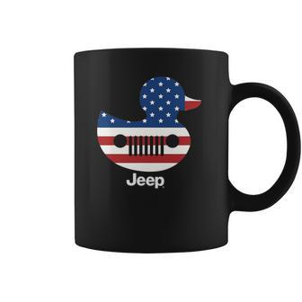 Jeep Duck American Flag Gift For Patriotic Coffee Mug | Favorety DE