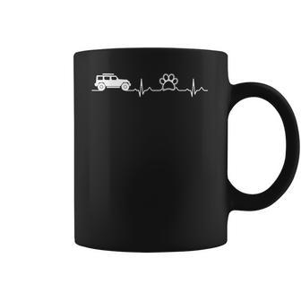 Jeeps And Paw Heartbeat For Jeepsdog And Cat Lovers Coffee Mug | Favorety AU