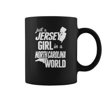 Jersey Girl In A North Carolina World Tshirt Coffee Mug | Favorety UK