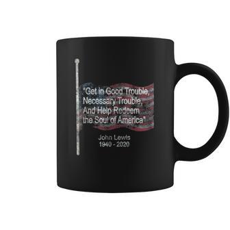 John Lewis Good Trouble American Flag Coffee Mug | Favorety UK