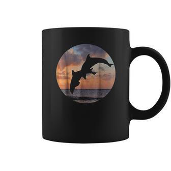 Jumping Sunset Dolphins Coffee Mug | Favorety CA