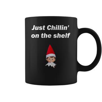 Just Chillin On The Shelf Stoned Elf Funny Christmas Coffee Mug | Favorety AU