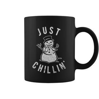 Just Chillin Snowman Cute Funny Christmas Winter Coffee Mug | Favorety AU