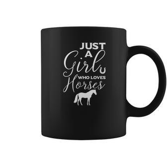 Just A Girl Who Loves Horses Equine Bareback Coffee Mug | Favorety UK