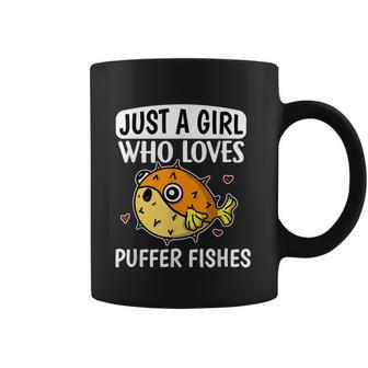 Just A Girl Who Loves Puffer Fishes Cute Puffer Fish Costume Graphic Design Printed Casual Daily Basic Coffee Mug | Favorety DE