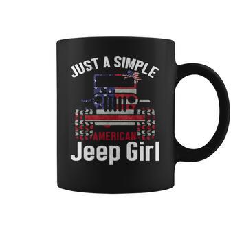 Just A Simple Jeep Girl American Flag 4Th Of July T Coffee Mug | Favorety UK