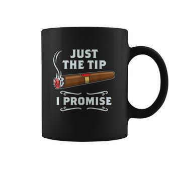 Just The Tip Cigar Smoker Funny Cigar Smoking Graphic Design Printed Casual Daily Basic Coffee Mug | Favorety UK