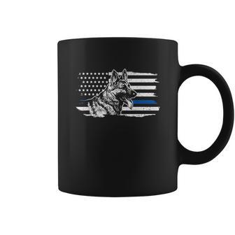 K9 Unit German Shepherd Dog Thin Blue Line Patriotic Police Graphic Design Printed Casual Daily Basic Coffee Mug | Favorety CA