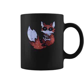 Kawaii Pastel Goth Art Cute Creepy Red Fox Fennec Grey Fox Men Women T-Shirt Graphic Print Casual Unisex Tee Coffee Mug | Favorety UK