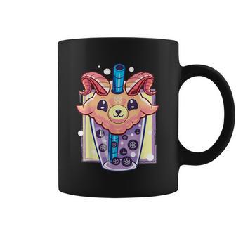 Kawaii Pastel Goth Creepy Baphomet Boba Bubble Tea Vaporwave Coffee Mug | Favorety AU