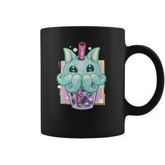 Kawaii Pastel Goth Creepy Creature Boba Bubble Tea Vaporwave Coffee Mug | Favorety