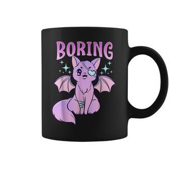 Kawaii Pastel Goth Cute Creepy Bat Cat Anime Theme Men Women T-Shirt Graphic Print Casual Unisex Tee Coffee Mug | Favorety UK