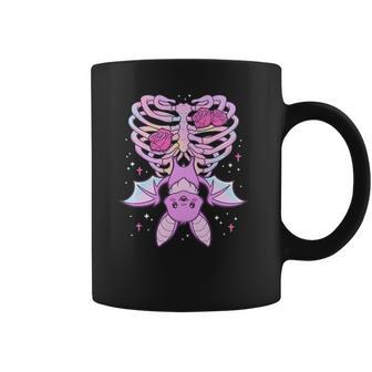 Kawaii Pastel Goth Cute Creepy Bat Skeleton Coffee Mug | Favorety DE