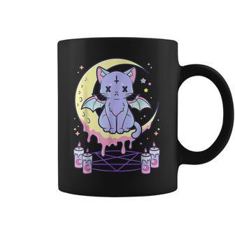 Kawaii Pastel Goth Cute Creepy Black Cat V2 Men Women T-Shirt Graphic Print Casual Unisex Tee Coffee Mug | Favorety AU