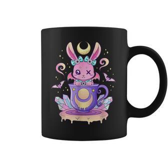 Kawaii Pastel Goth Cute Creepy Bunny In Teacup Men Women T-Shirt Graphic Print Casual Unisex Tee Coffee Mug | Favorety UK