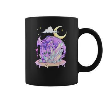 Kawaii Pastel Goth Cute Creepy Crystal Dragon Coffee Mug | Favorety CA