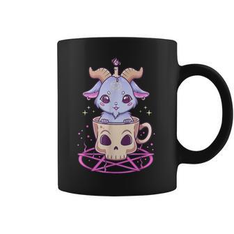 Kawaii Pastel Goth Cute Creepy Pentacle Baphomet Goat Men Women T-Shirt Graphic Print Casual Unisex Tee Coffee Mug | Favorety CA