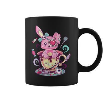 Kawaii Pastel Goth Cute Creepy Rabbit Menhera Occult Bunny Men Women T-Shirt Graphic Print Casual Unisex Tee Coffee Mug | Favorety