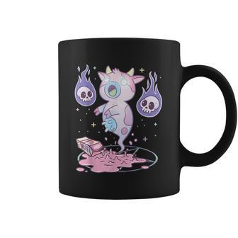 Kawaii Pastel Goth Cute Creepy Strawberry Milk Ghost Cow Graphic Design Printed Casual Daily Basic Coffee Mug | Favorety UK