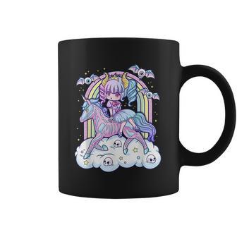 Kawaii Pastel Goth Cute Creepy Sugar Skull Unicorn Coffee Mug | Favorety DE