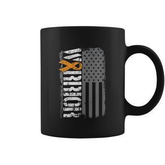 Kidney Warrior Sideways Awareness Ribbon Usa Flag Coffee Mug | Favorety