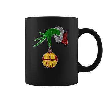 Be Kind Grinch Hand Holding Coffee Mug | Favorety CA