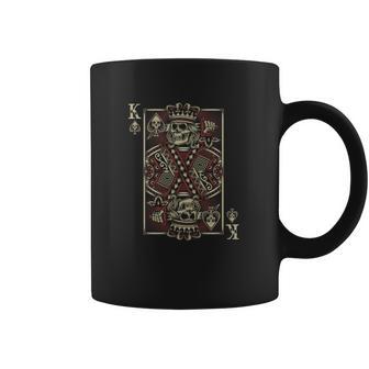 King Of Spades Skull Tshirt Men Poker Card Game Biker Grunge Coffee Mug | Favorety AU