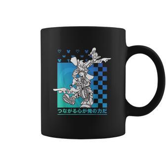 Kingdom Hearts Sora Donald Goofy Kanji Checkerboard Coffee Mug | Favorety AU