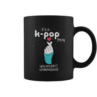 Korean Style Finger Heart Hand Symbol Pop Music Lover K Pop Coffee Mug | Favorety CA