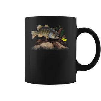 Largemouth Bass Chasing A Vertical Fishing Lure Coffee Mug | Favorety AU