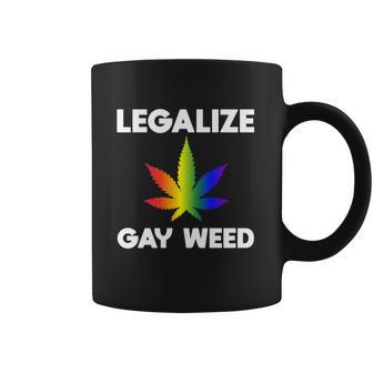 Legalize Gay Weed Rainbow Pride Flag Lgbtq Cool Lgbt Gift Graphic Design Printed Casual Daily Basic Coffee Mug | Favorety