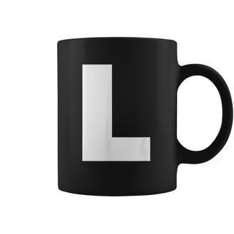 Letter L Capital Alphabet Bold Style Coffee Mug | Favorety