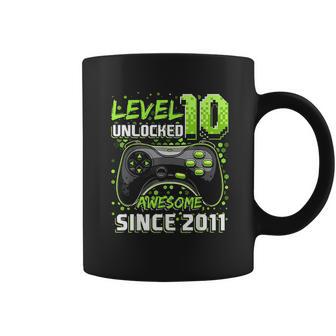 Level 10 Unlocked Awesome 2011 Video Game 10Th Birthday Gift Coffee Mug | Favorety