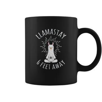 Llamastay 6 Feet Away Funny Social Distancing Coffee Mug | Favorety DE