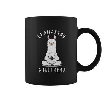 Llamastay 6 Feet Away Funny Social Distancing Llama Yoga Coffee Mug | Favorety CA