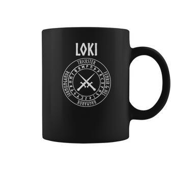 Loki Norse God With Runes Daggers Coffee Mug | Favorety DE