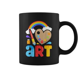 I Love Art Artist Painter Colorful Paintingkids Girls Coffee Mug | Favorety