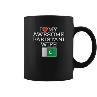 I Love My Awesome Pakistani Wife Flag Heart For Husband Coffee Mug | Favorety