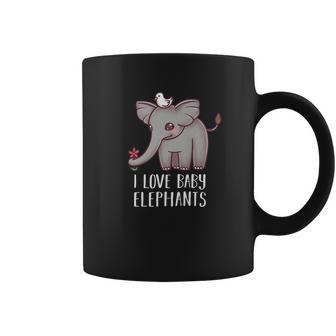 I Love Baby Elephants Funny Cute Chibi Elephant Gift Coffee Mug | Favorety AU