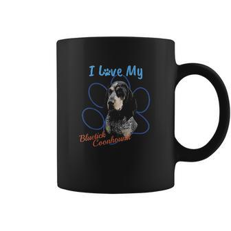 I Love My Bluetick Coonhound Dog Lover Paw Print Coffee Mug | Favorety UK