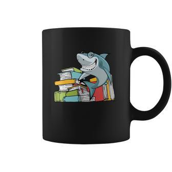 I Love Books Chibi Anime Shark Shirts Book Lover Coffee Mug | Favorety UK