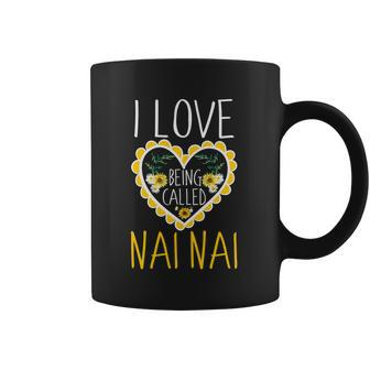 I Love Being Called Nai Nai Sunflower Heart Christmas Gift Coffee Mug | Favorety CA
