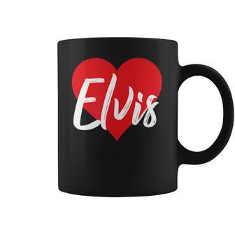 I Love Elvis First Name I Heart Named Men Women T-Shirt Graphic Print Casual Unisex Tee Coffee Mug | Favorety