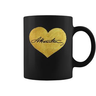 Love A Hamilton Golden Signature Heart Coffee Mug | Favorety DE