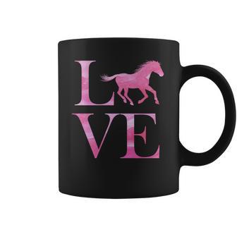 Love Horses Pink Logo Coffee Mug | Favorety UK