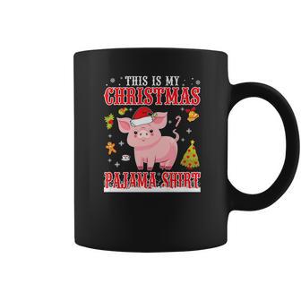 Lovely Pig On Snow Gilf This Is My Christmas Pajama Coffee Mug | Favorety