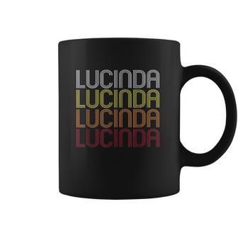 Lucinda Retro Wordmark Pattern Vintage Style Coffee Mug | Favorety DE