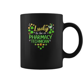 Lucky To Be A Pharmacy Techinician Coffee Mug | Favorety AU