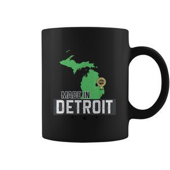 Made In Detroit Michigan State Map Motor City Area Graphic Design Printed Casual Daily Basic Coffee Mug | Favorety DE